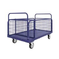 Купить Тележка с быстро-складываемыми бортами и перегородкой ТС П (800х1400). Комплект платформенных колес Ø200 мм серая резина (г/п 550кг) в Сочи. В наличии и под заказ в каталоге