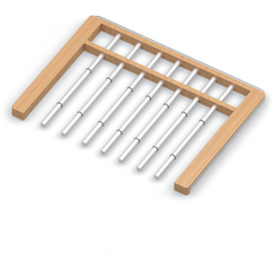 ВЕШАЛКА ДЛЯ БРЮК ВЫДВИЖНАЯ, СВЕТЛЫЙ ДЕКОР, СЕРИЯ 460, L=607, БЕЛЫЙ