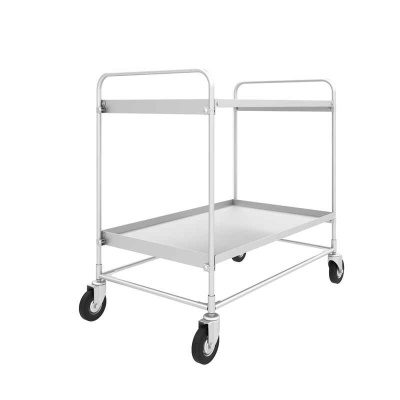 Купить Тележка двухъярусная из нержавеющей стали СТ НЖ 3, г/п 100 кг (600х1000). Комплект поворотных болтовых колес Ø125 мм в Сочи. В наличии и под заказ в каталоге