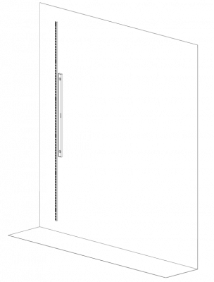 НАСТЕННАЯ НАПРАВЛЯЮЩАЯ ARISTO, L=1200 ММ, ЦВЕТ БЕЛЫЙ
