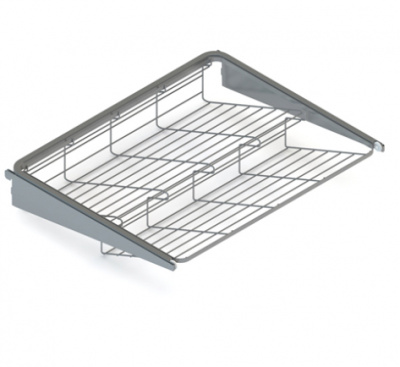 ОБУВНИЦА 2-Х ЯРУСНАЯ ВЫДВИЖНАЯ, СЕРИЯ 460, L=550, МЕТАЛЛИК